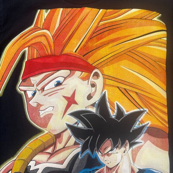 DBZ Shirt Large Black All Over Graphic Print Anime Handmade Indie Artist Tee - Picture 6 of 16